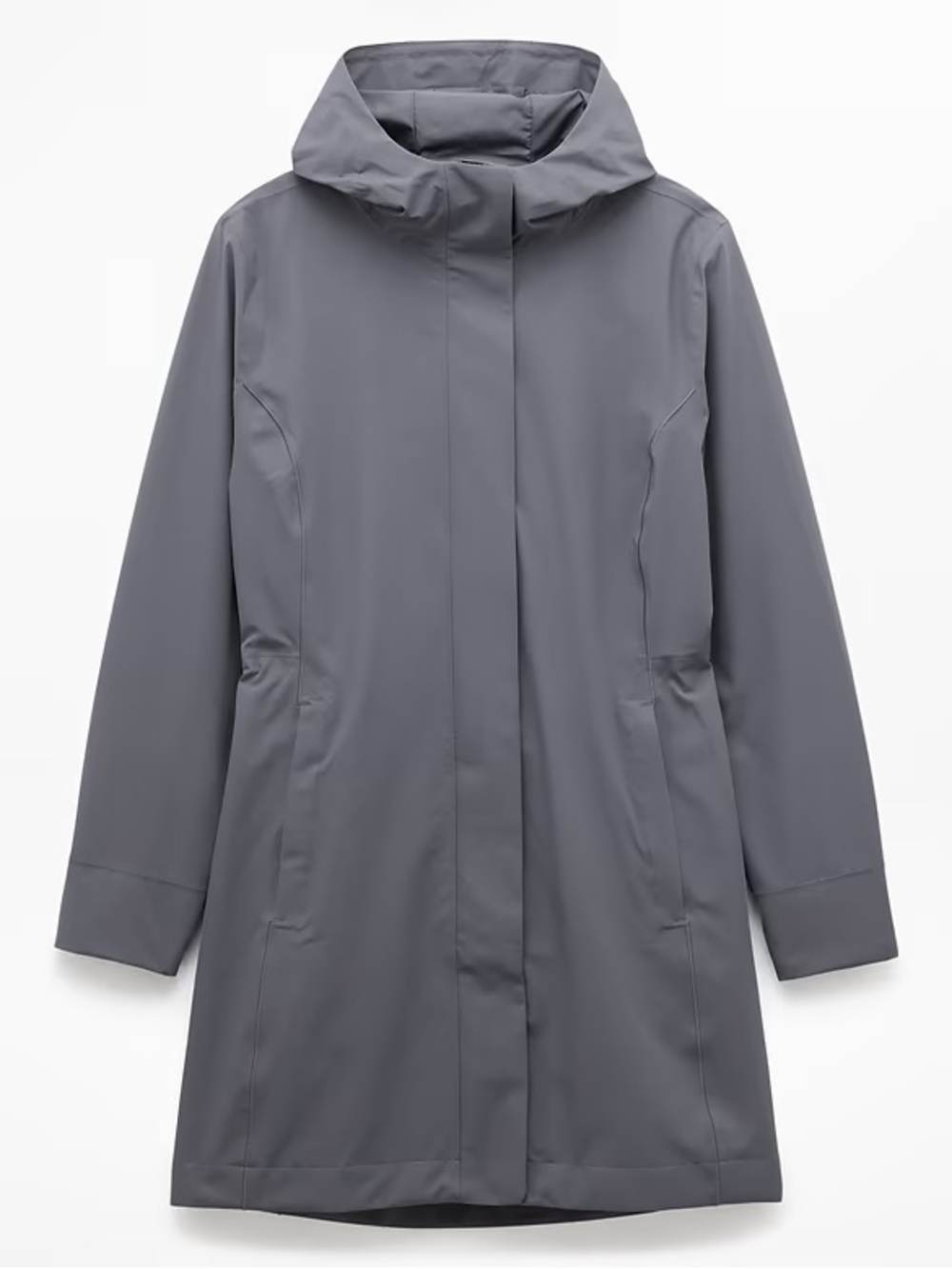 Athleta Slate Gray Hooded Rain Trench - Picture 4 of 8